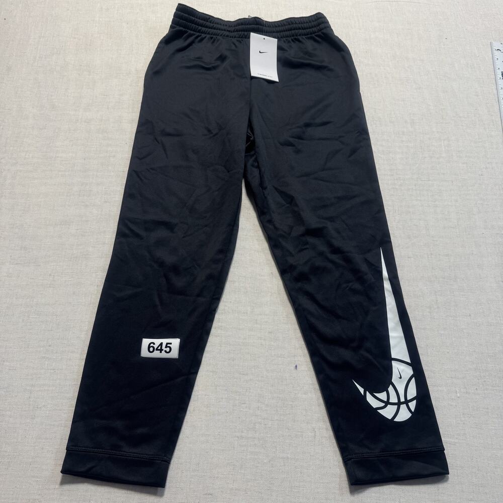 Nike Therma-FIT Basketball Pants Boys ‎ Tapered Joggers Blaack Sz M Brand New
